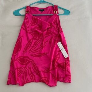 Nicole Miller Fuchsia Floral Blouse